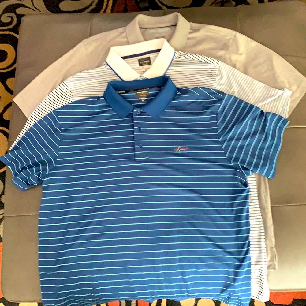 Three Greg Norm (aka)the🦈 golf Dri fit shirts